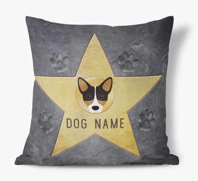 Star of Fame: Personalised {breedFullName} Soft Touch Cushion